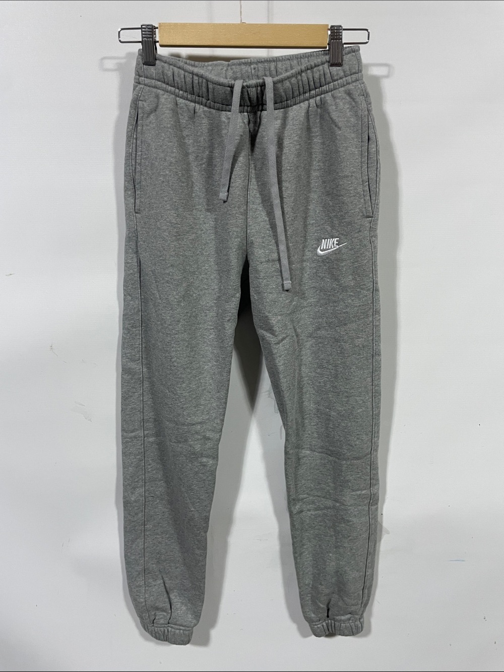 Nike Gray Women's Fleece Joggers with Drawstring